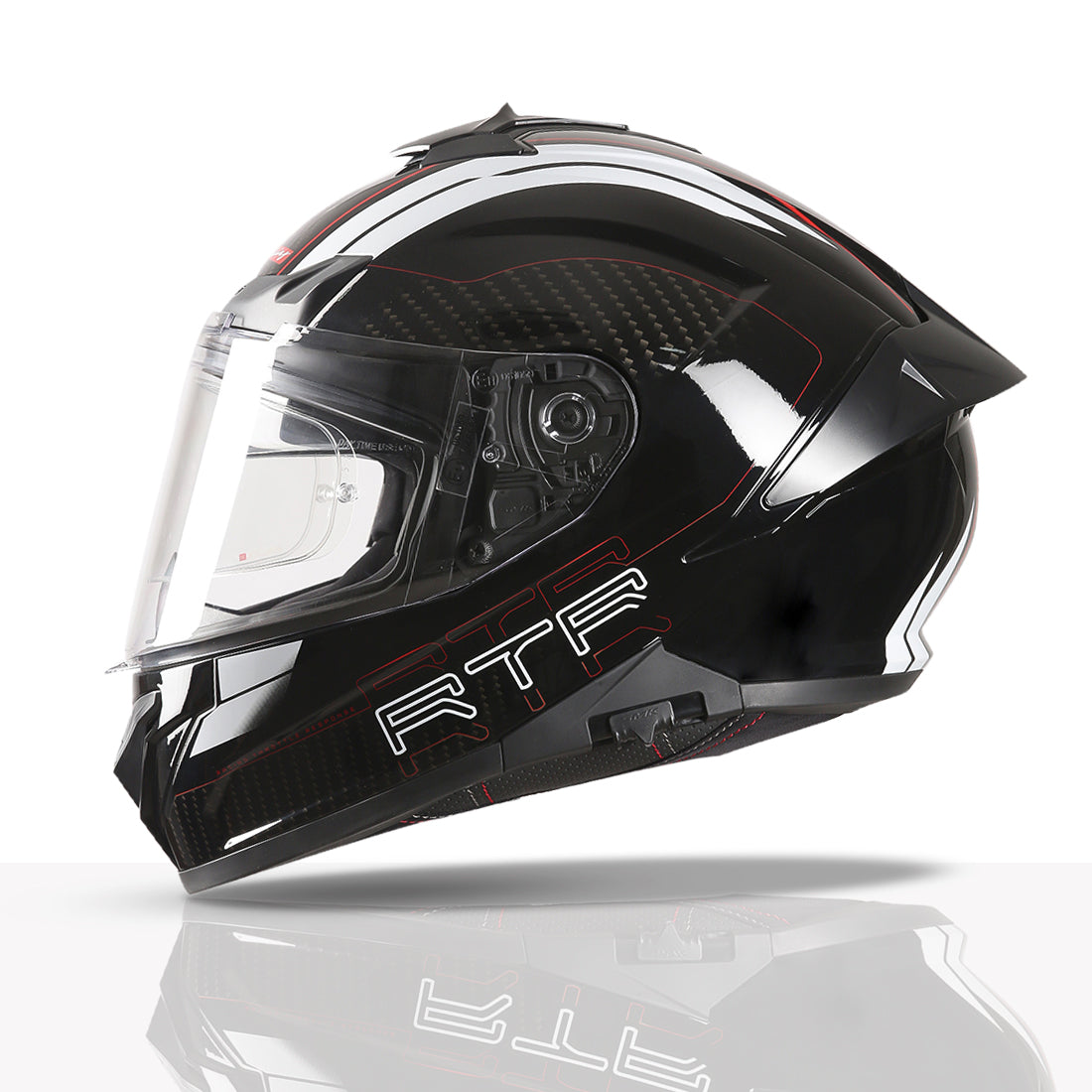 TVS Racing Hurricane Helmet Full-Face, Aerodynamic Design